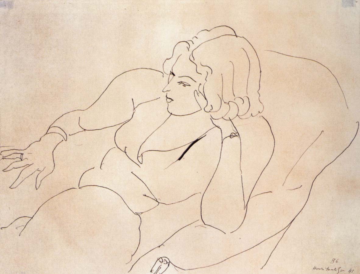 A woman sitting